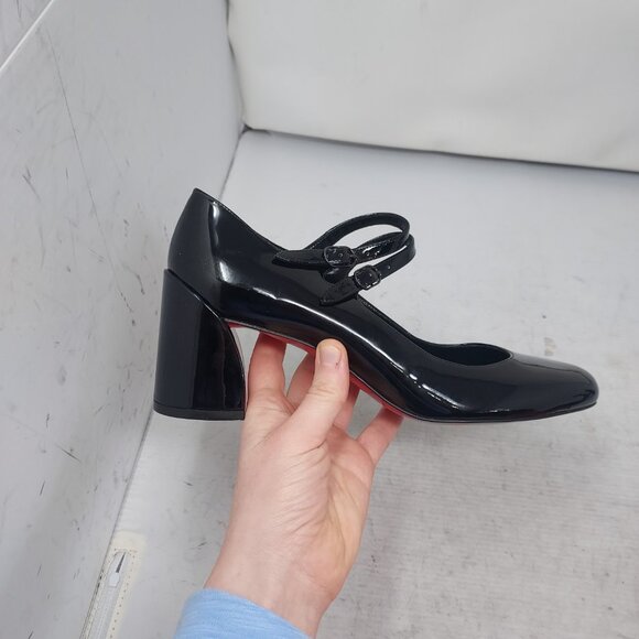CHRISTIAN LOUBOUTIN Miss Jane Patent Black Buckle Pump Shoe - Picture 3 of 12